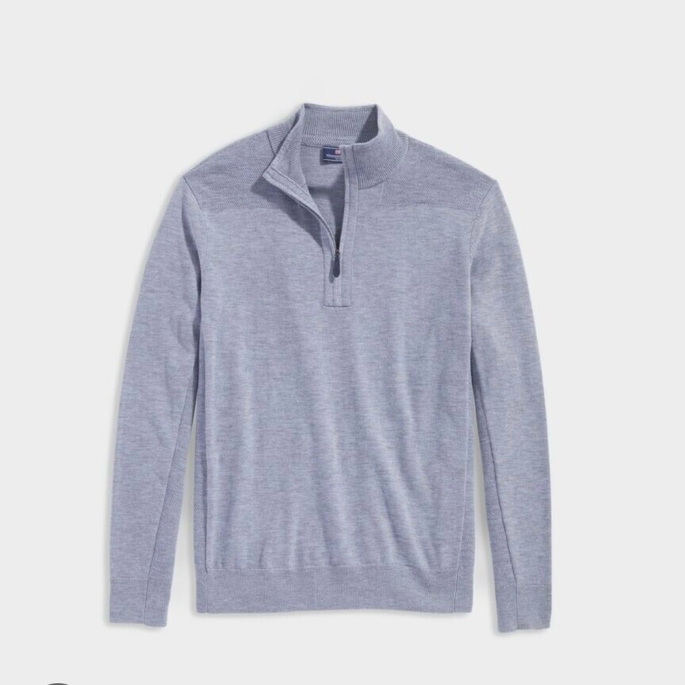 Vineyard Vines Ghost Tree Merino Wool Quarter-Zip Sweater